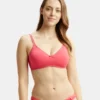 Jockey 1722 Women's Wirefree Non Padded Bra Ruby