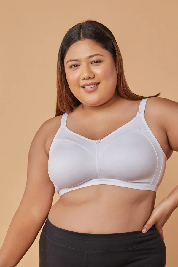 MAASHIE M4408 Women's Cotton Non Padded Bra White
